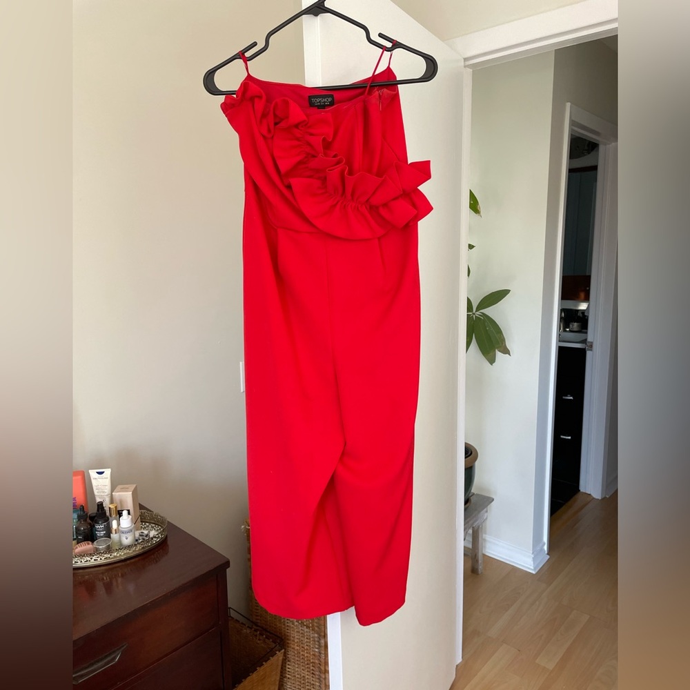 Top Shop Red Jumpsuit